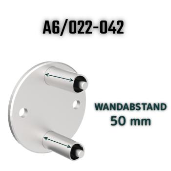Edelstahl Wandanker Pfosten 42,4mm Geländer Pfostenhalter Steher V2A Wandflansch